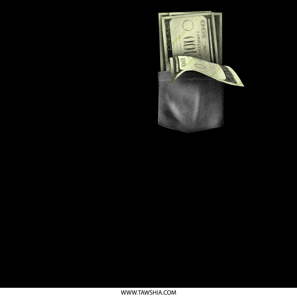 Cash in Black Pocket Graphic Design product