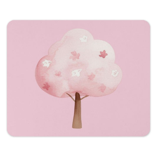 Cherry Blossom Mouse Pad, Pink Tree Mousepad, Floral Office Decor, Cute Desk Accessories, Aesthetic Mouse Mat, Computer Accessory - Tawshia