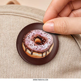Donut Pinback Button, Foodie Pin, Cute Dessert Button, Pink Donut, Sprinkle Donut, Gift for Baker, Sweet Treat Badge, Donut Lover Gift - Tawshia