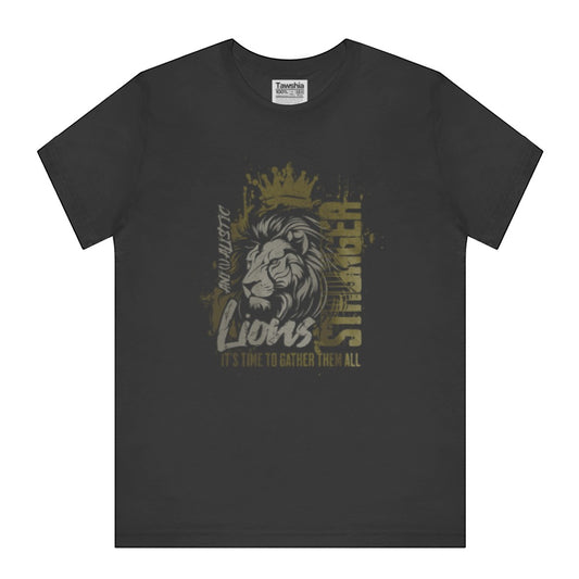 Lion Print Stronger T-shirt Unique Graphic Tee product
