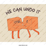 Ctrl Z Mouse Pad, We Can Undo It, Computer Humor Gift, Programmer Gift, Funny Office Decor, Coding Gift, Geeky Gift, Desk Accessories - Tawshia