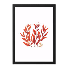Red Leaves Wall Art, Botanical Print, Home Decor, Modern Wall Decor, Plant Art, Minimalist Art, Nature Inspired Art, Foliage Art - Tawshia