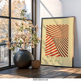 Aesthetic Lines Wall Art, Abstract Geometric Art, Minimalist Print, Modern Wall Decor, Home Office Art - Tawshia