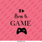 Born To Game Pocket Mirror, Gamer Girl Gift, Video Game Lover Present, Cute Compact Mirror, Gift For Her, Gaming Accessories - Tawshia