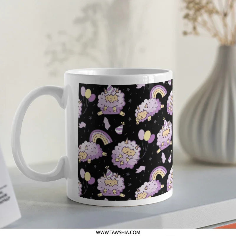 Cute Pink Lamb Patterned Mug Coffee Tea Product Type