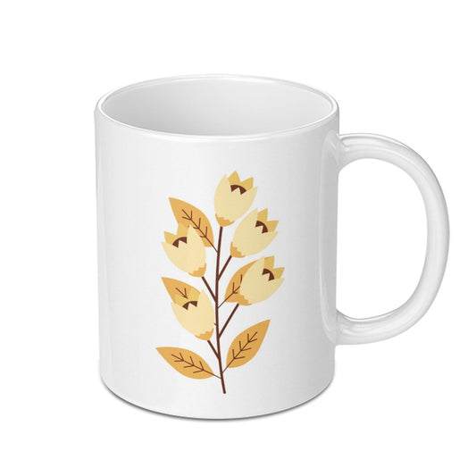 Floral Mug, Botanical Art Mug, Flower Lover Gift Mug, Decorative Coffee Cup, Tea Mug, Unique Design Mug, Spring Mug, Nature Inspired Mug - Tawshia