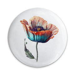 Colorful Poppy Pinback Button, Floral Badge, Artistic Flower, Botanical Jewelry, Trendy Accessory, Gift Idea, Vibrant Art Pin, Plant Lover - Tawshia