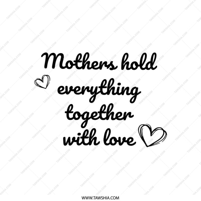 Mothers Hold Everything Together Pillow, Sentimental Mom Gift, Heart Graphic Pillow, Decorative Throw Pillow, Home Decor Accent - Tawshia