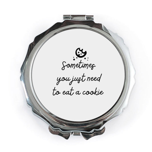 Cookie Pocket Mirror, Funny Pocket Mirror, Eat a Cookie, Motivational Quote Mirror, Gift for Cookie Lover, Cute Pocket Mirror - Tawshia