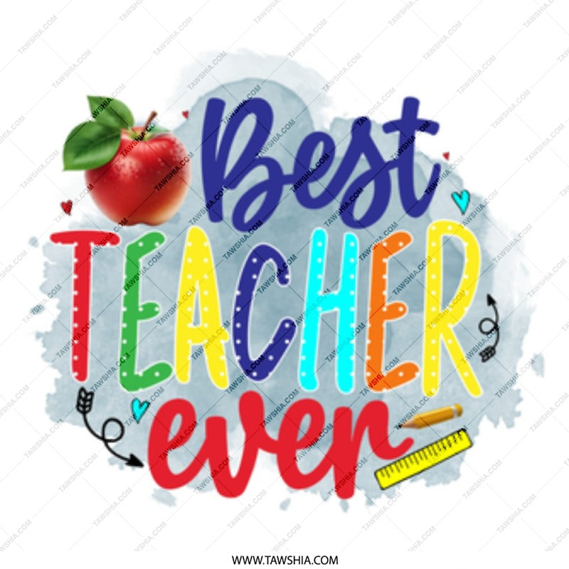 Best Teacher Ever Mug, Teacher Appreciation Gift, Colorful Mug, School Teacher, Gift for Teacher, Coffee Mug, Tea Mug, Teacher Gift - Tawshia