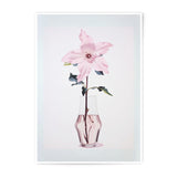 Pink Clematis Photographic Print, Floral Wall Art, Modern Flower Photography, Botanical Home Decor, Fine Art Print - Tawshia