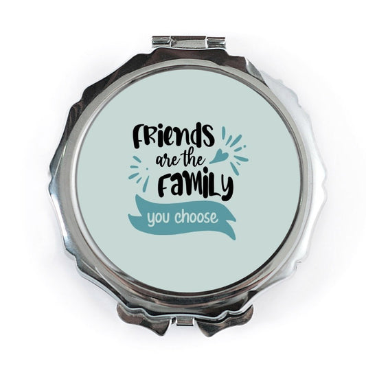 Friends are Family Pocket Mirror, Choose Family Gift, Best Friend Present, Friendship Mirror, Compact Mirror, Handbag Mirror - Tawshia