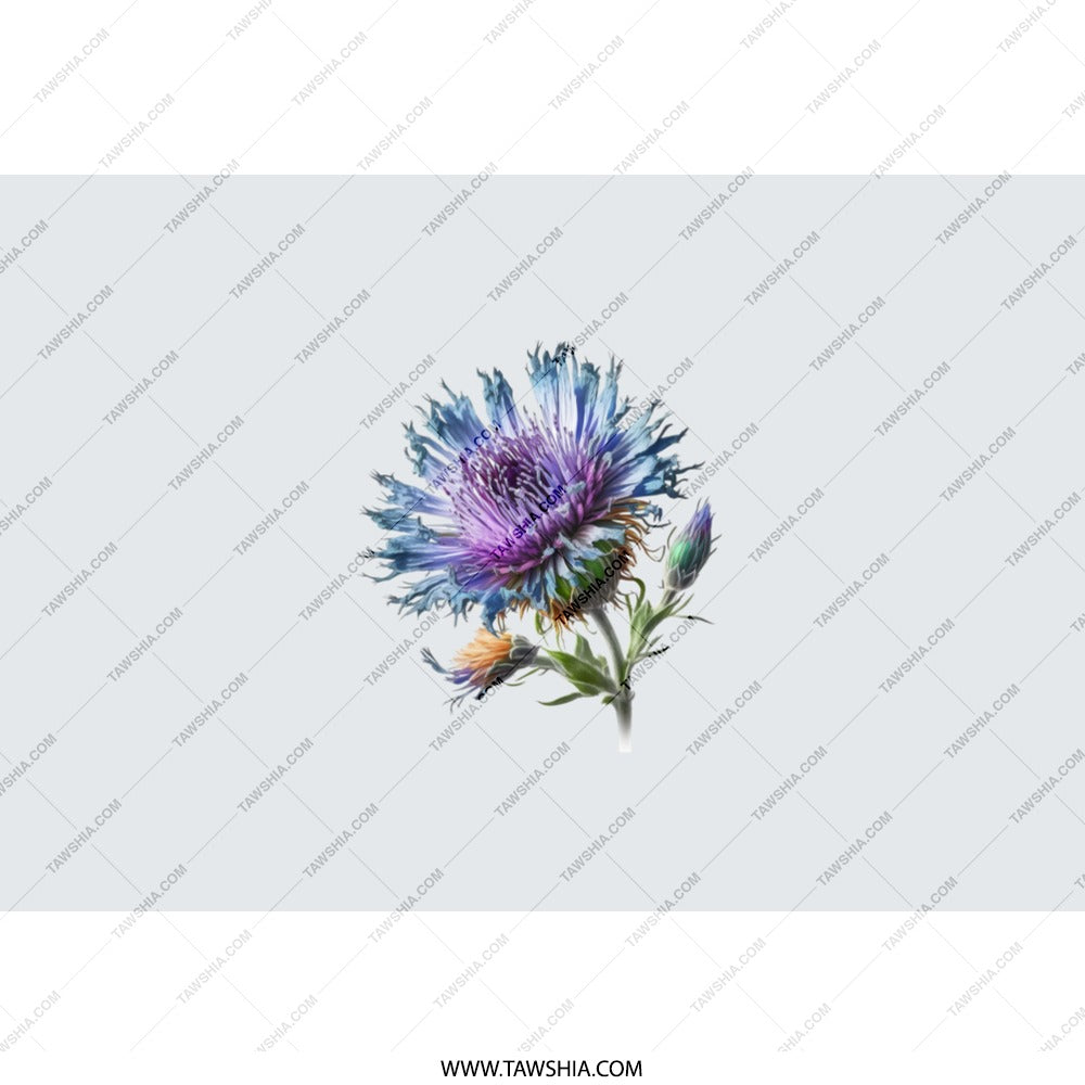 Thistle Flower Tumbler, Floral Tumbler Cup, Purple Flower Design, Botanical Gift, Unique Thistle Art, Gift for Her, Flower Lovers Gift - Tawshia