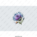 Thistle Flower Tumbler, Floral Tumbler Cup, Purple Flower Design, Botanical Gift, Unique Thistle Art, Gift for Her, Flower Lovers Gift - Tawshia