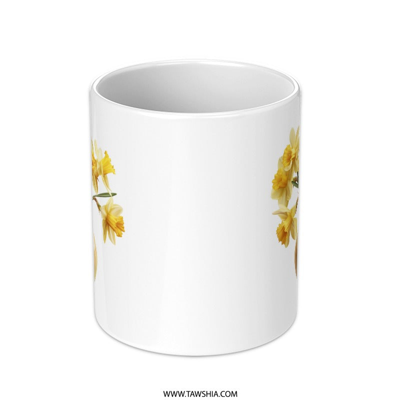 Daffodils Mug, Floral Mug, Spring Mug, Flower Mug, Botanical Mug, Kitchen Decor, Mother's Day Gift, Coffee Lover Gift - Tawshia