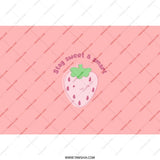 Strawberry Tumbler, Cute Pink Tumbler, Stay Sweet and Smart, Kawaii Tumbler, Summer Drinkware, Gift for Her, Pink Drinkware, Kawaii Straw - Tawshia