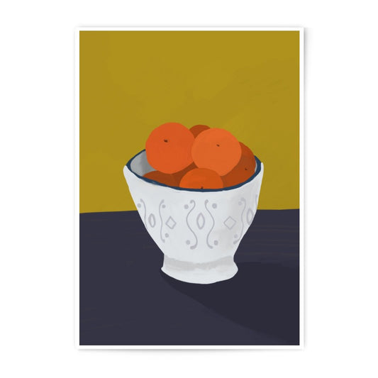 Orange Still Life Photographic Print, Citrus Fruit Art Print, Kitchen Wall Decor, Modern Art, Colorful Artwork, Fine Art Print, Fruit Bowl - Tawshia
