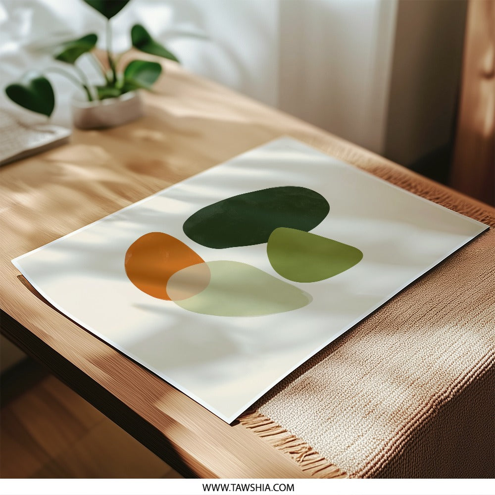 Abstract Shapes Photographic Print, Modern Art Print, Geometric Wall Art, Earth Tones Art, Minimalist Decor, Home Decor Art Print - Tawshia