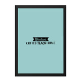 Coffee Teach Repeat Wall Art, Teacher Gift, Classroom Decor, Educator Present, Funny Office Print, Modern Art, School Decor - Tawshia