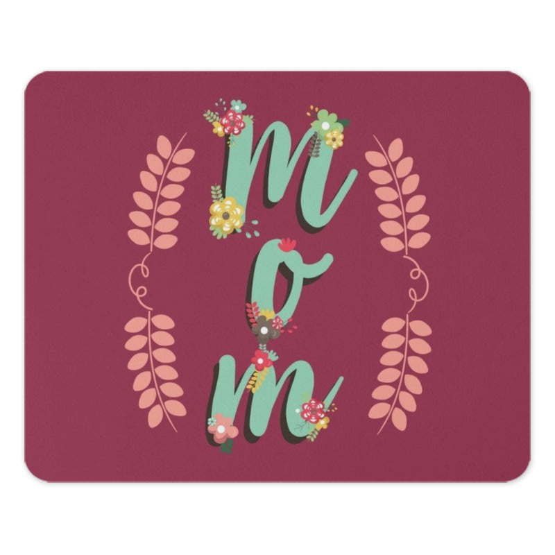 Floral Mom Mouse Pad, Mother's Day Gift, Mom Birthday Present, Best Mom Ever Gift, Cute Office Decor, Unique Floral Design, Mom Mousepad - Tawshia