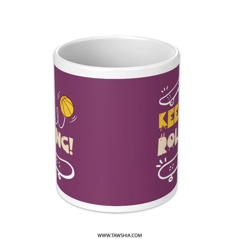 Keep On Rolling Basketball Graphic Mug product type