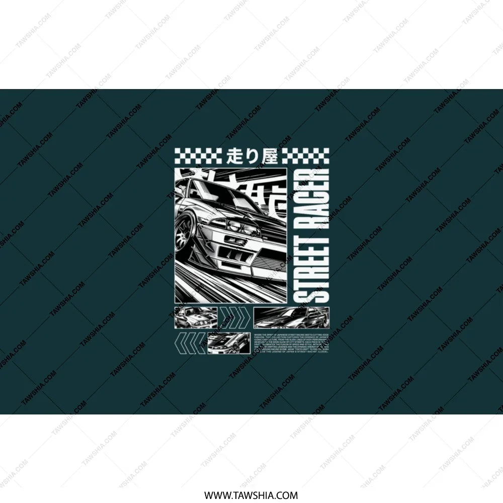 Street Racer Graphic T-Shirt Unique Design product type