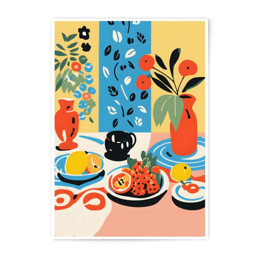 Still Life Photographic Print, Kitchen Decor, Modern Art Print, Colorful Wall Art, Floral Print, Home Decor, Gift Idea, Art for Living Room - Tawshia