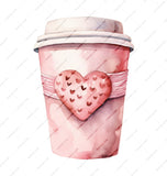 Watercolor Heart Mug, Valentines Mug, Coffee Lover Gift, Cute Mug, Love Mug, Unique Mug, Gift for Her, Romantic Gift, Mug for Boyfriend - Tawshia