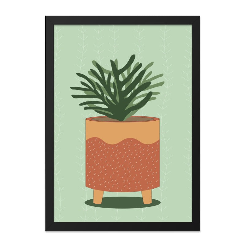 Potted Plant Art Print in Black Frame Home Decor product type
