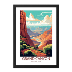 Grand Canyon Wall Art, National Park Print, Nature Landscape Poster, Arizona Travel Decor, Southwest USA Painting, Home Office Artwork - Tawshia