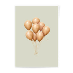 Balloon Photographic Prints, Neutral Tone Art, Party Decor, Children's Room Art, Nursery Prints, Minimalist Art, Wall Art, Home Decor - Tawshia