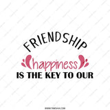 Friendship Happiness Tote Bag, Inspirational Tote Bag, Friend Gift Idea, Motivational Tote Bag, Everyday Tote Bag, Gift Tote - Tawshia