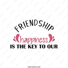 Friendship Happiness Tote Bag, Inspirational Tote Bag, Friend Gift Idea, Motivational Tote Bag, Everyday Tote Bag, Gift Tote - Tawshia