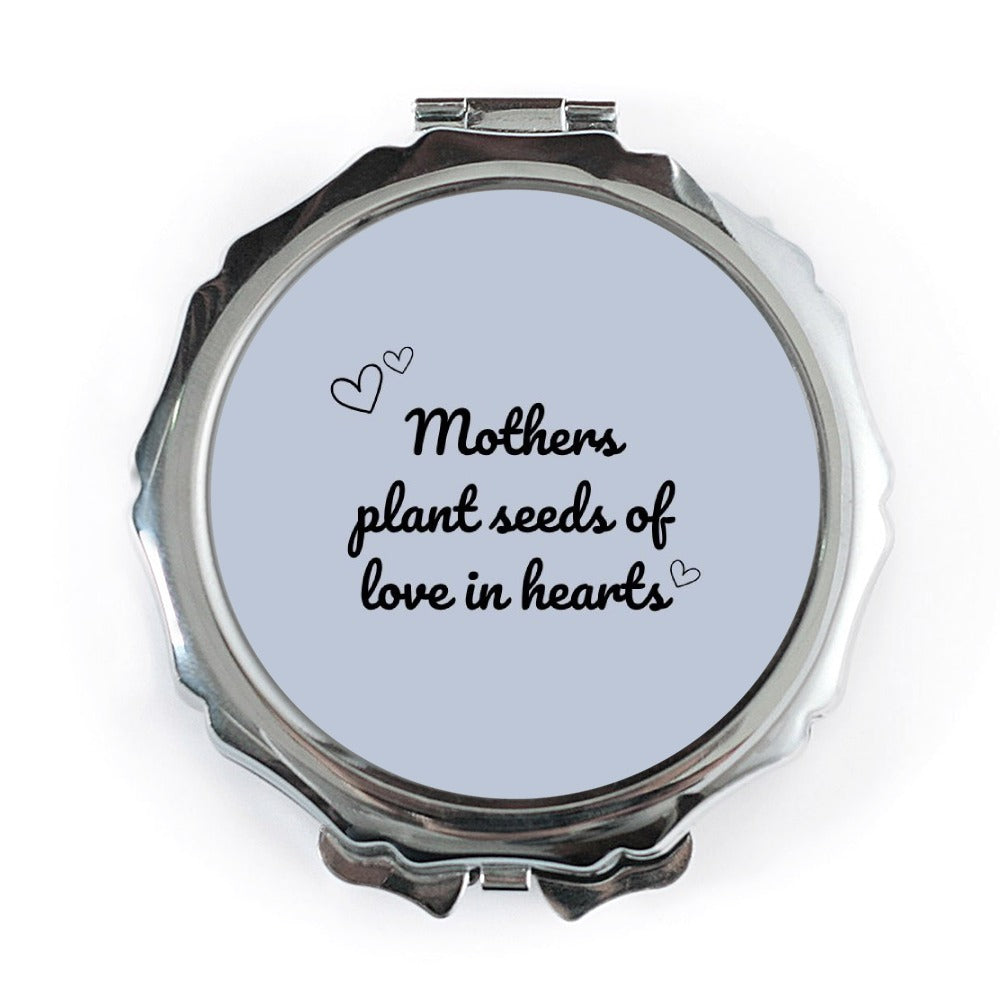 Mother's Love Pocket Mirror, Sentimental Gift, Mom Pocket Mirror, Heart Design Mirror, Pocket Mirror, Cute Purse Mirror - Tawshia