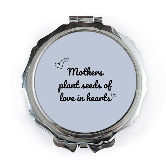 Mother's Love Pocket Mirror, Sentimental Gift, Mom Pocket Mirror, Heart Design Mirror, Pocket Mirror, Cute Purse Mirror - Tawshia
