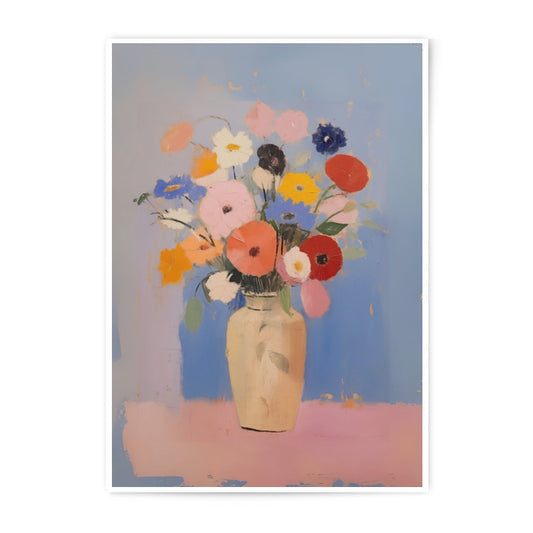 Floral Photographic Print, Bouquet in Vase Art, Colorful Flower Still Life Print, Home Decor Wall Art, Botanical Photography - Tawshia