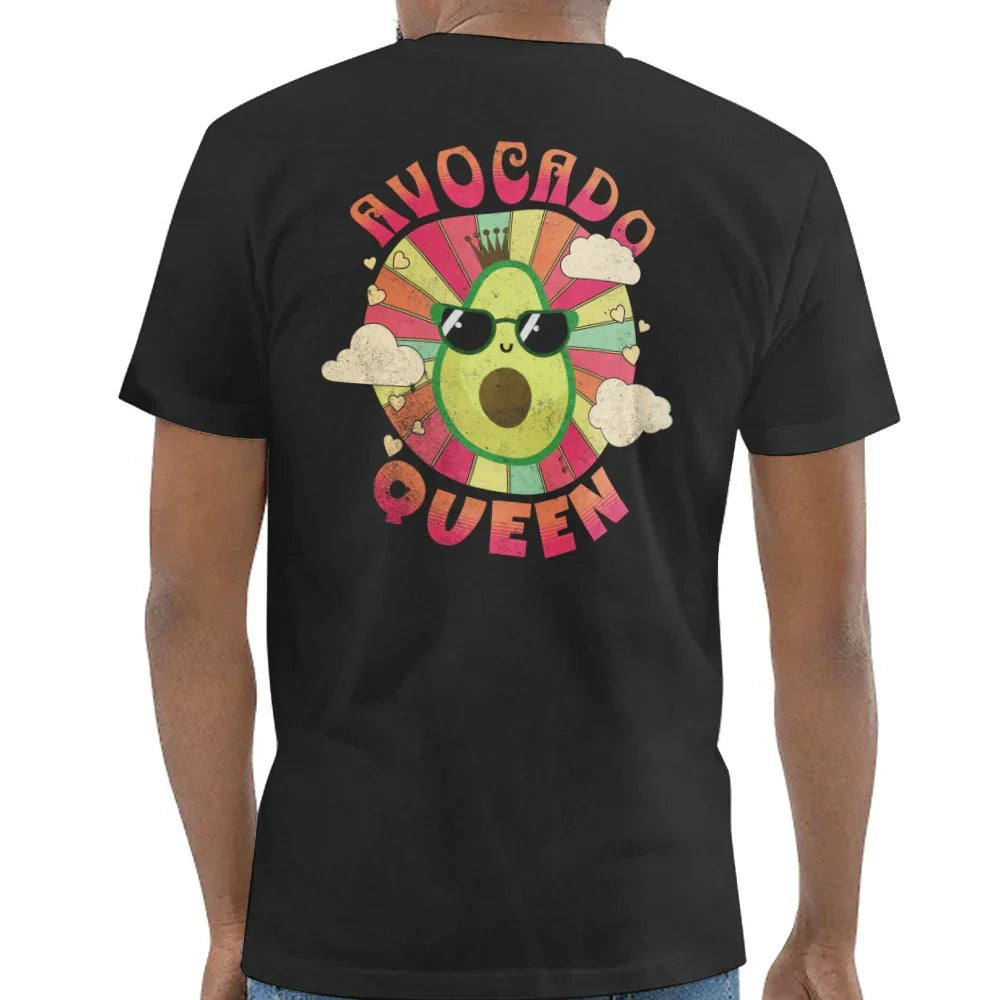 Avocado Queen Graphic Men's Casual Black T-Shirt product type