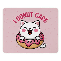 Donut Cat MousePad, Cute Kawaii Kitten, Funny Office Decor, Gamer Mouse Pad, Desk Accessories, Gift for Cat Lover, Pink Mousepad - Tawshia