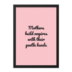 Mothers Build Empires Wall Art, Inspirational Quote Print, Empowering Women Gift, Mother's Day Decor, Pink Wall Decor - Tawshia