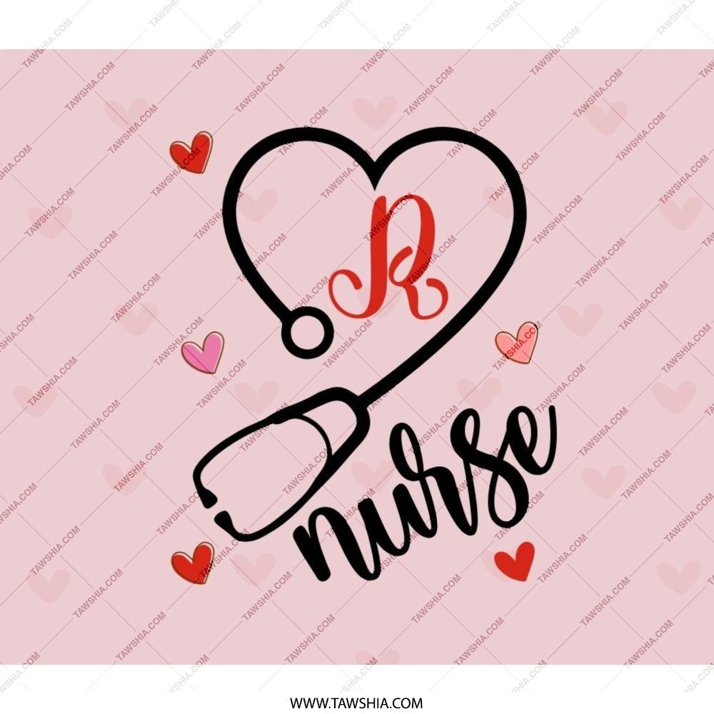 Personalized Nurse BackPack, Stethoscope Heart, Custom Initial, Medical Student Gift, Graduation Gift, Practical BackPack for Nurses - Tawshia