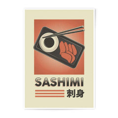 Sashimi Photographic Print, Japanese Art Print, Food Art Print, Retro Japanese Decor, Culinary Wall Art, Sushi Art, Kitchen Art, Asian Decor - Tawshia