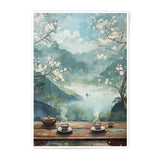 Serene Tea Photographic Print, Landscape Art Print, Mountain View, Asian Art, Home Decor, Wall Art, Gift Idea (136 characters) - Tawshia