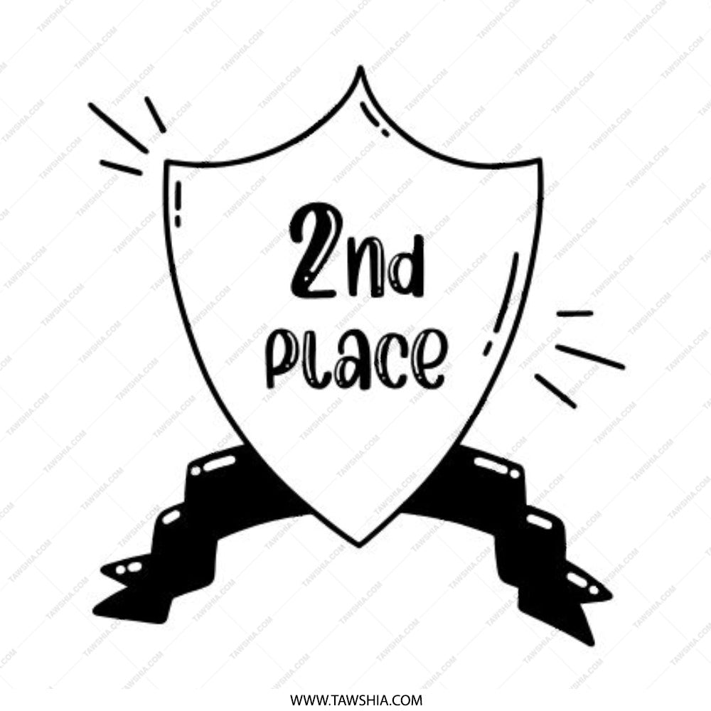2nd Place Pinback Button, Achievement Award, Competition Prize, Second Place Winner Button, Recognition Gift, Achievement Button - Tawshia