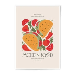 Modern Food Photographic Print, Abstract Gallery Wall Art, Taco Art, Foodie Gift, Kitchen Decor, Colorful Food Print - Tawshia