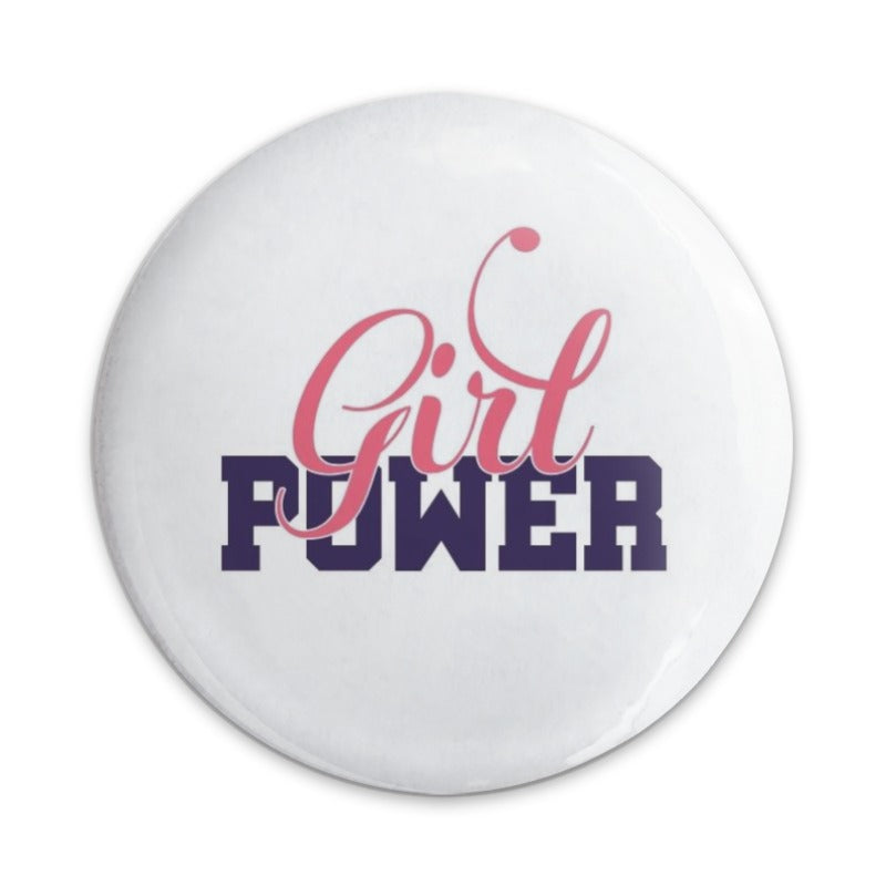Girl Power Pinback Button, Feminist Button, Empowering Women Badge, Inspirational Button, Girls Support Girls, Women's Rights Pin - Tawshia