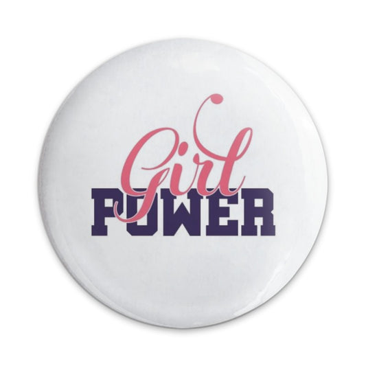 Girl Power Pinback Button, Feminist Button, Empowering Women Badge, Inspirational Button, Girls Support Girls, Women's Rights Pin - Tawshia