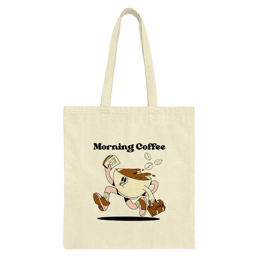 Morning Coffee Tote Bag, Funny Coffee Cup Design, Cute Coffee Lover Bag, Unique Coffee Gift, Coffee Beans, Coffee Time, Tote Bag - Tawshia