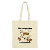 Morning Coffee Tote Bag, Funny Coffee Cup Design, Cute Coffee Lover Bag, Unique Coffee Gift, Coffee Beans, Coffee Time, Tote Bag - Tawshia