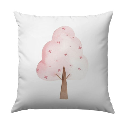 Pink Blossom Tree Pillow, Watercolor Tree Art, Decorative Pillow, Spring Decor, Nature Inspired Pillow, Throw Pillow, Gift Idea - Tawshia