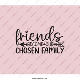 Friends Chosen Family Backpack, Cute Backpack, Gift for Friends, Best Friend Backpack, Chosen Family Gift, Gift Idea for Her, Unique - Tawshia